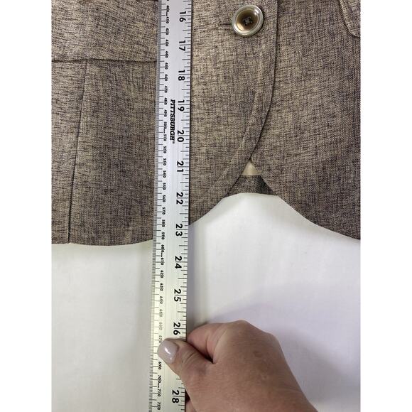 Banu Paris Blazer Jacket Sz 6 Brown Acetate - Picture 4 of 6